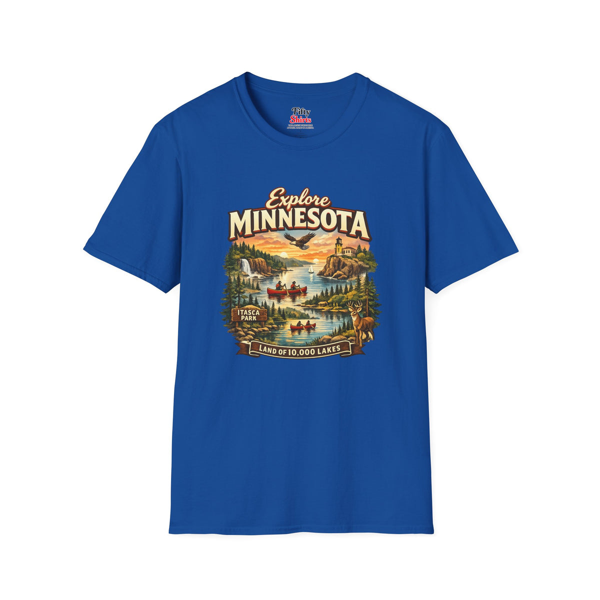 Explore Minnesota Unisex Softstyle T Shirt State Pride Graphic Tee Collections FS03