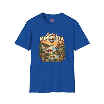 Explore Minnesota Unisex Softstyle T Shirt State Pride Graphic Tee Collections FS03