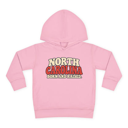 North Carolina Born and Raised Carolina Vintage Unisex Toddler Pullover Fleece Hoodie