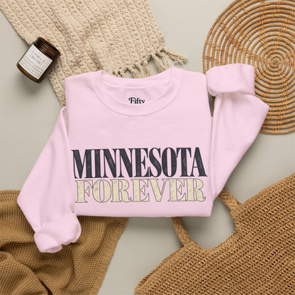 Minnesota Forever Unisex Crewneck Sweatshirt State Name Graphic