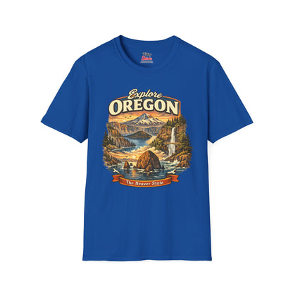 Explore Oregon Unisex Softstyle T Shirt State Pride Graphic Tee Collections FS03