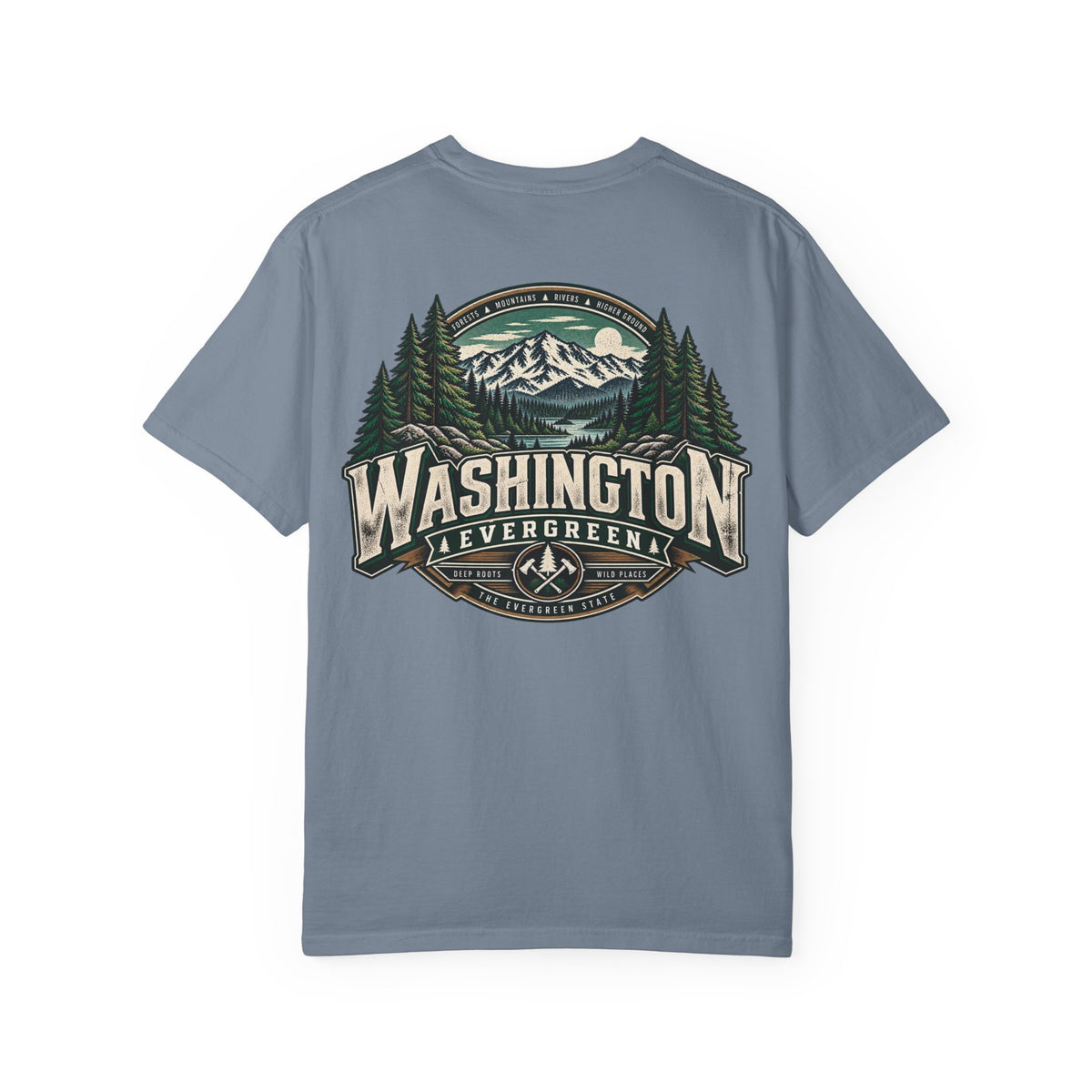 Washington Evergreen Unisex Comfort Color 1717 Streetwear Graphic Tee