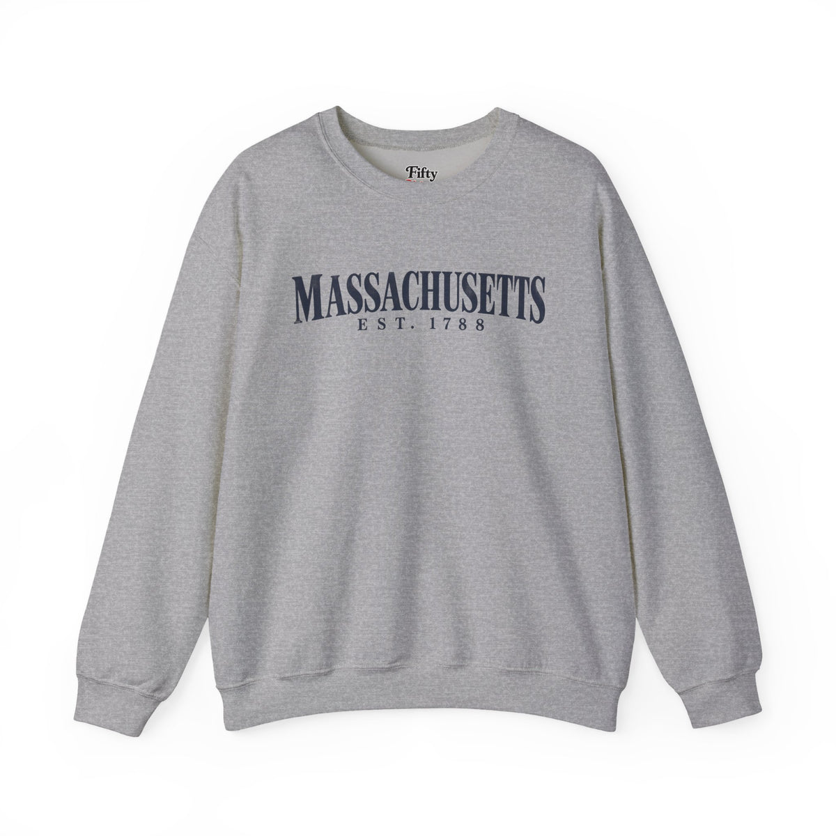 Massachusetts Est. 1788 Unisex Crewneck Sweatshirt State Name Graphic