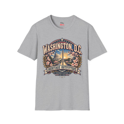 Washington D.C. Heritage Outfitters Unisex Softstyle T Shirt State Pride Graphic Tee Collections FS03