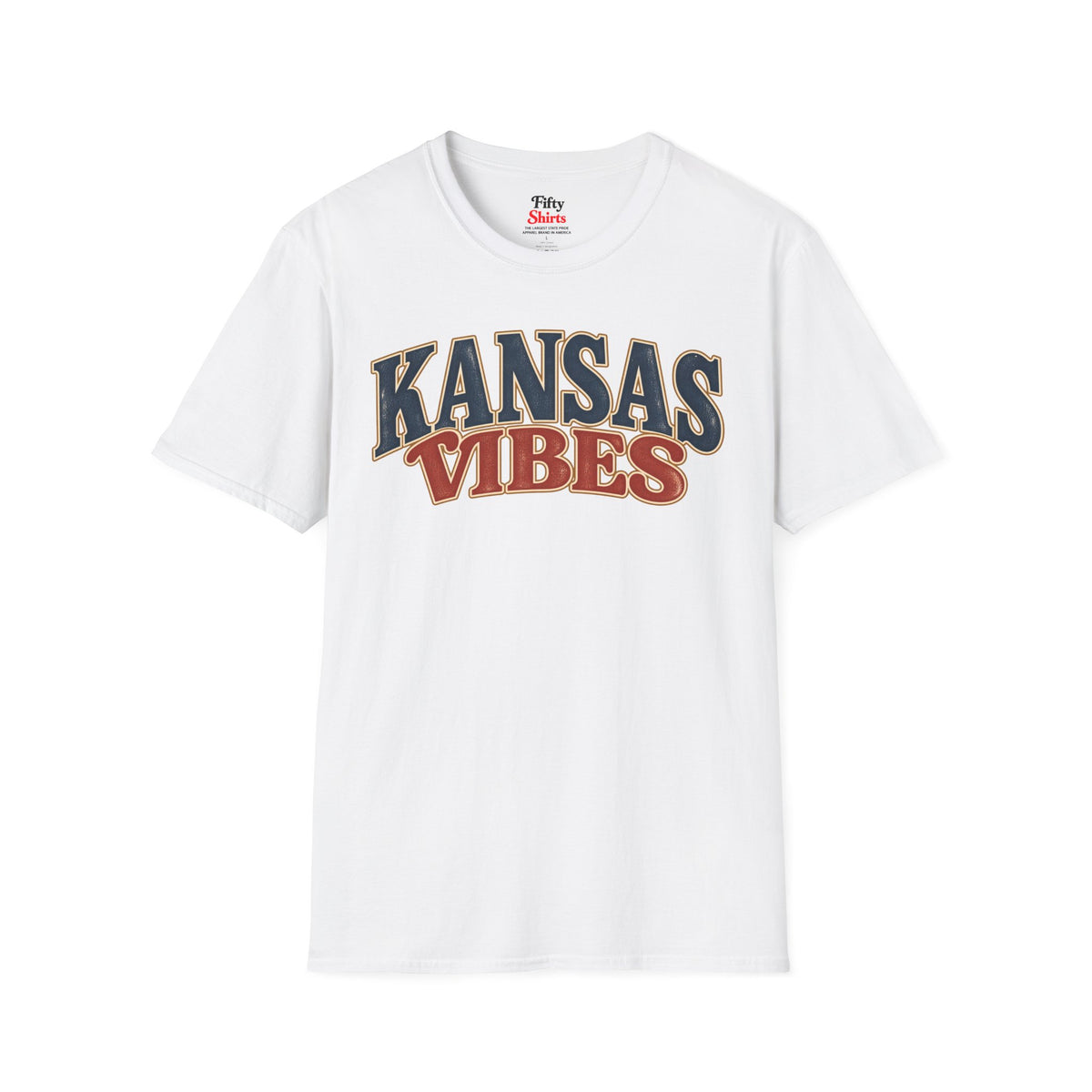Kansas Vibes Unisex Softstyle T Shirt State Name Graphic Tee