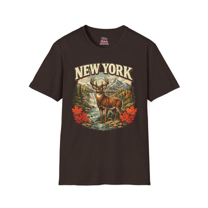 New York Wildlife Unisex Softstyle T Shirt State Pride Graphic Tee Collections FS03