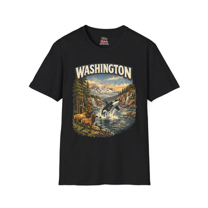 Washington Wildlife Unisex Softstyle T Shirt State Pride Graphic Tee Collections FS03