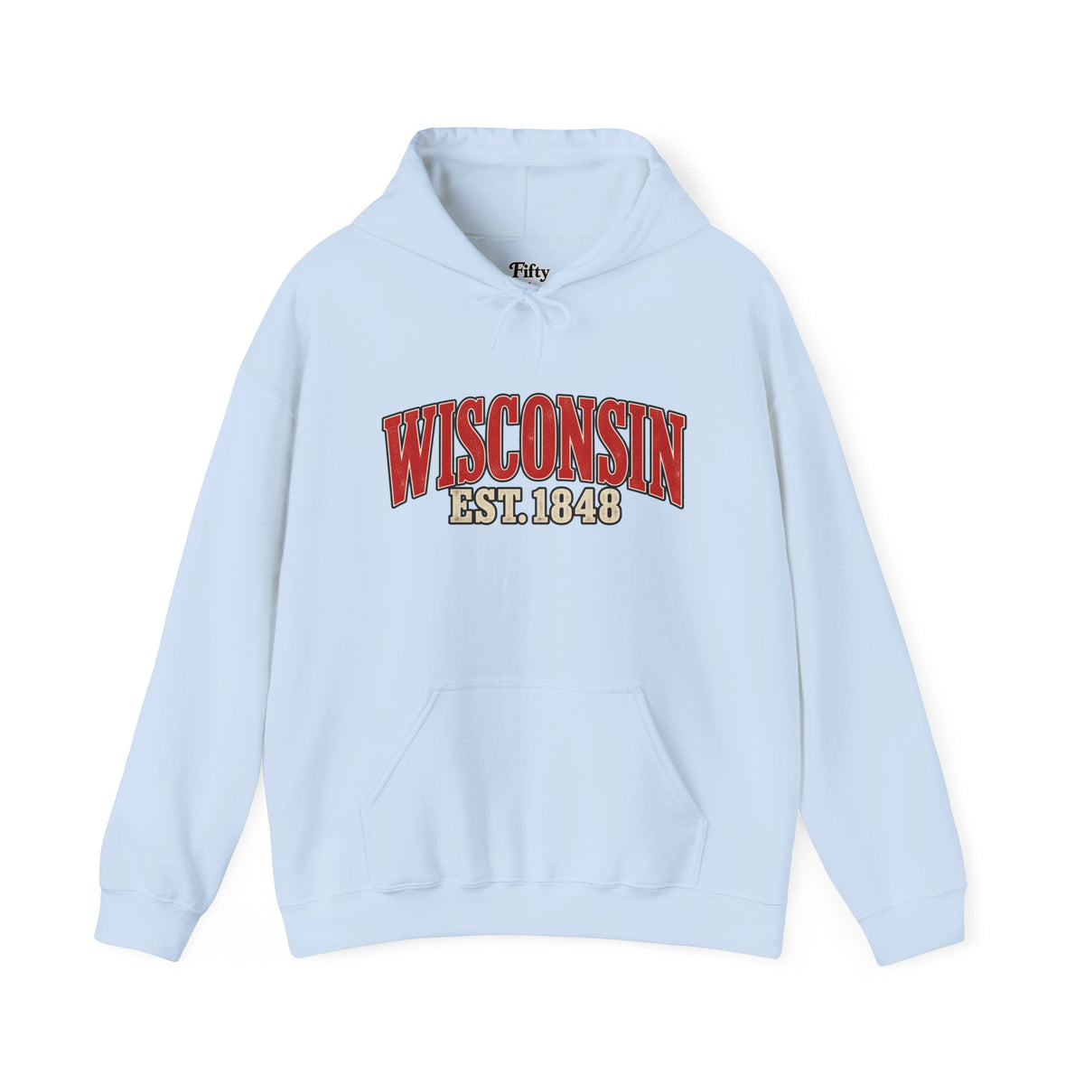 Wisconsin Est 1848 Unisex Hoodie State Name Graphic