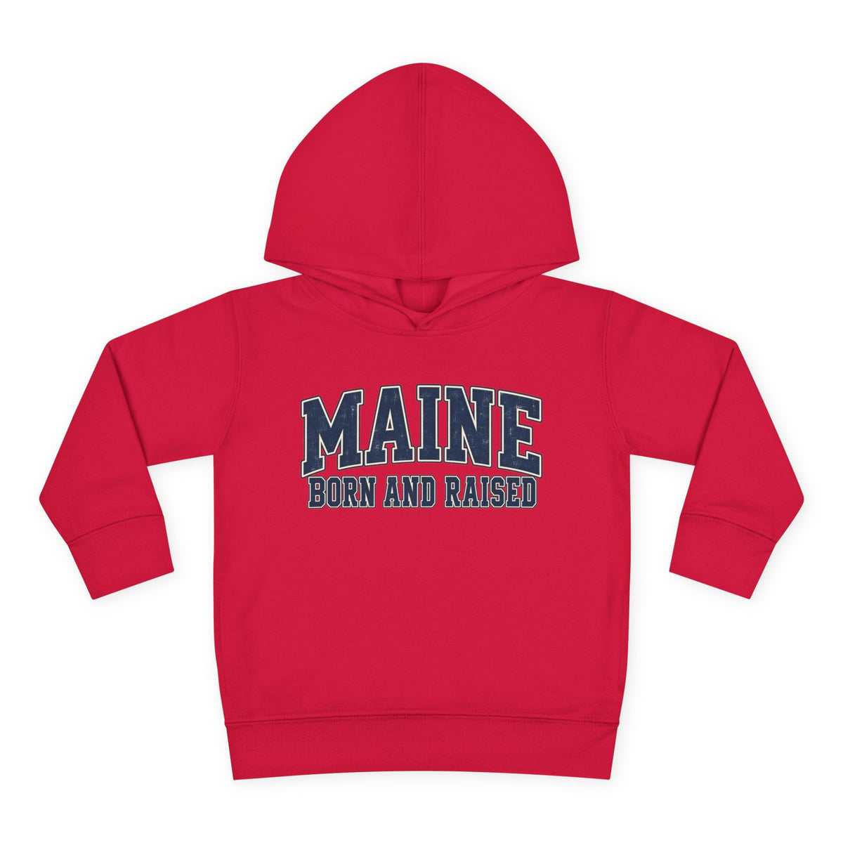 Maine Born and Raised Classic Collegiate Unisex Toddler Pullover Fleece Hoodie