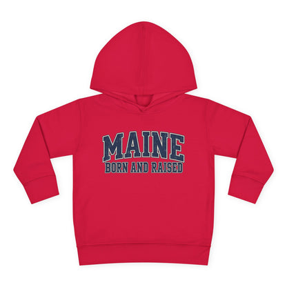 Maine Born and Raised Classic Collegiate Unisex Toddler Pullover Fleece Hoodie