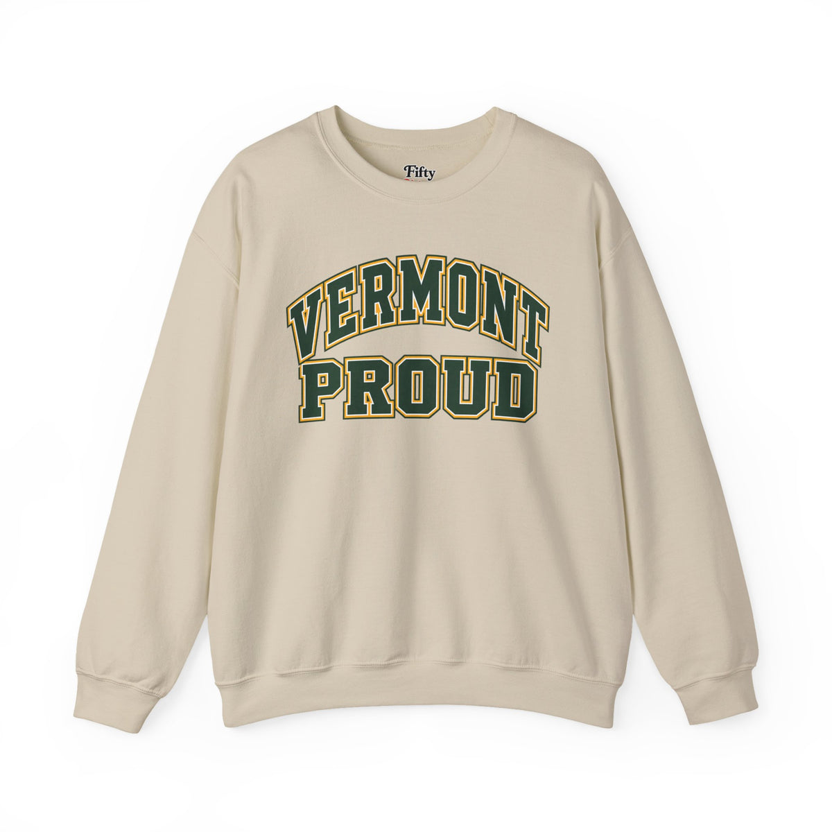 Vermont Proud Unisex Crewneck Sweatshirt State Name Graphic