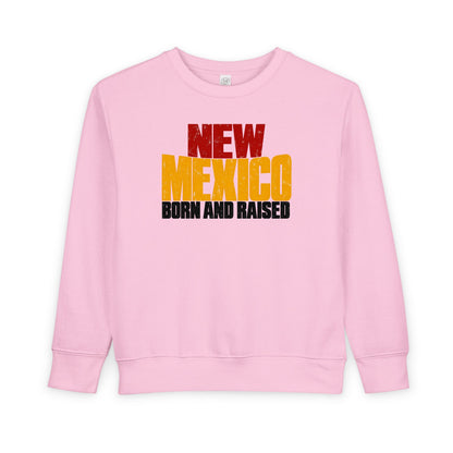 New Mexico Born and Raised Bold Streetwear Unisex Toddler Sweatshirt