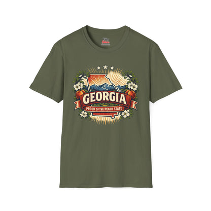 Georgia State Pride Unisex Softstyle T Shirt State Pride Graphic Tee Collections FS03