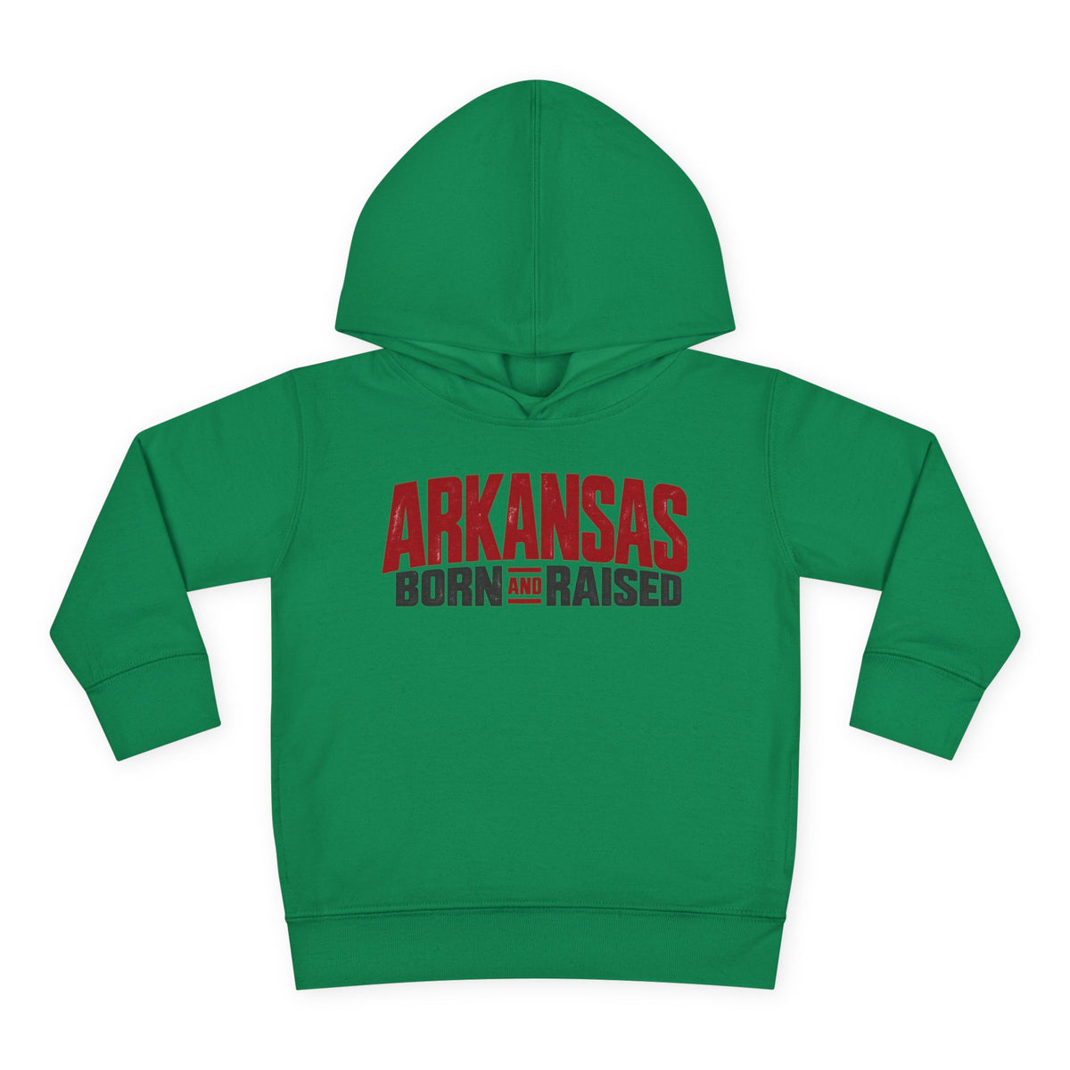 Arkansas Born and Raised Modern Streetwear Unisex Toddler Pullover Fleece Hoodie