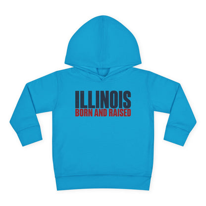 Illinois Born and Raised Modern Midwest Streetwear Unisex Toddler Pullover Fleece Hoodie