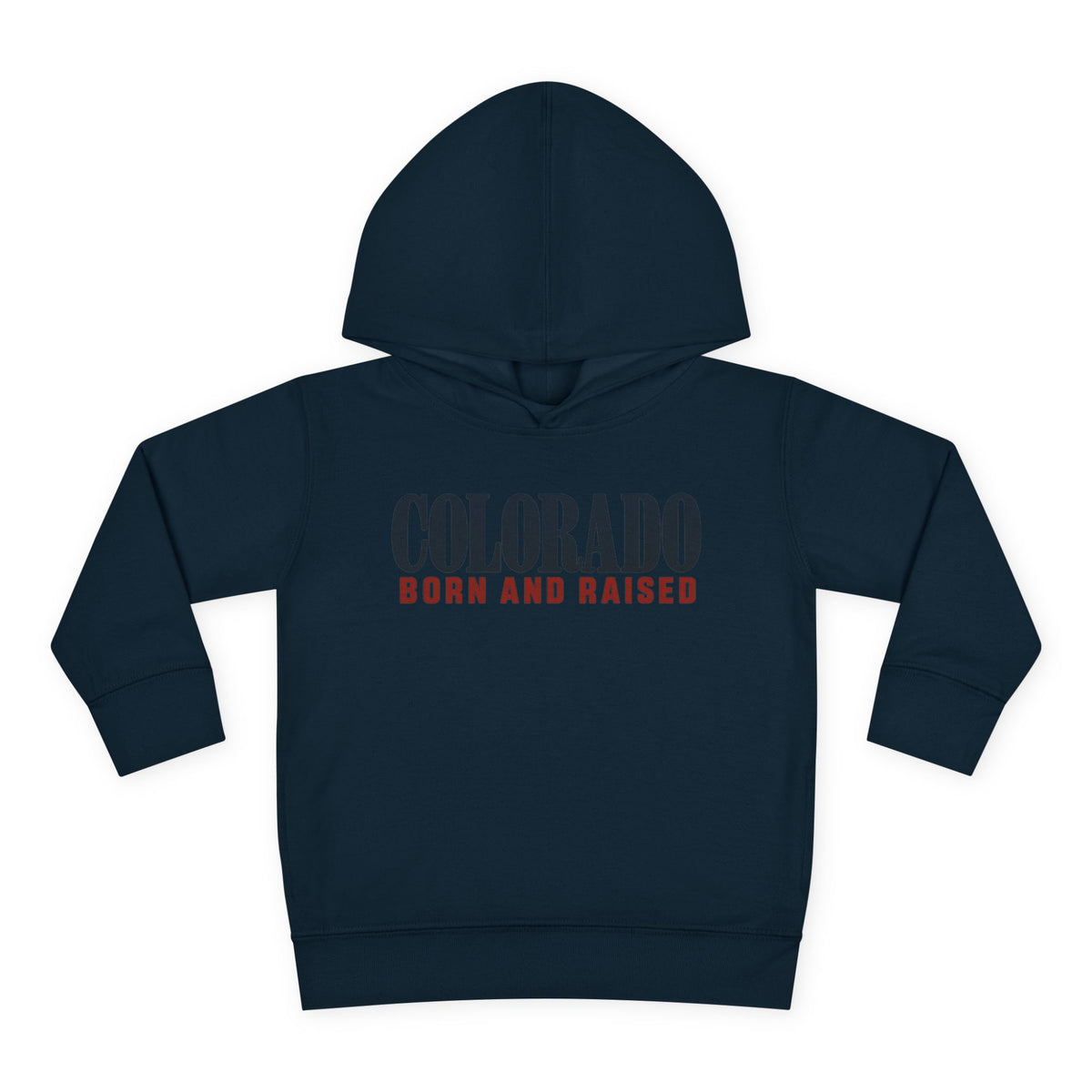 Colorado Born and Raised Premium Mountain Lifestyle Unisex Toddler Pullover Fleece Hoodie