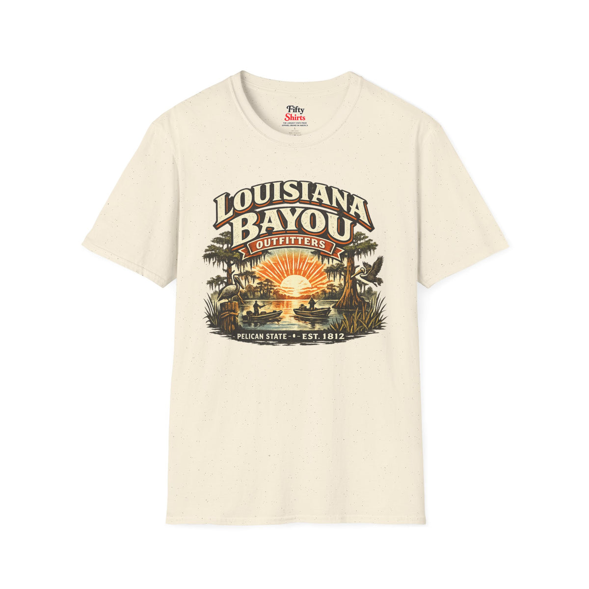 Louisiana Bayou Outfitters Unisex Softstyle T Shirt State Pride Graphic Tee Collections FS03