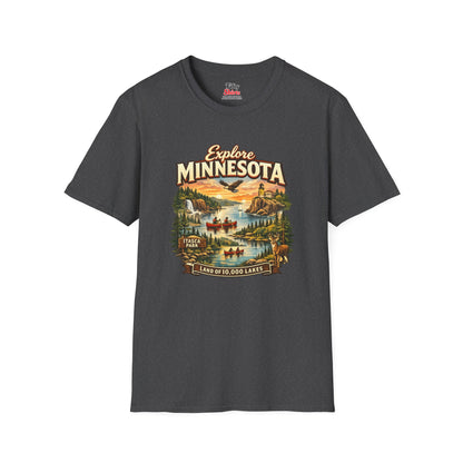 Explore Minnesota Unisex Softstyle T Shirt State Pride Graphic Tee Collections FS03