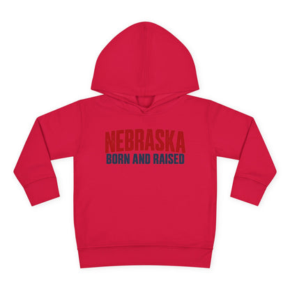 Nebraska Born and Raised Minimal Heritage Unisex Toddler Pullover Fleece Hoodie