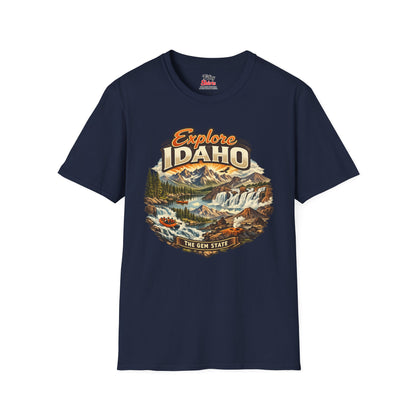 Explore Idaho Unisex Softstyle T Shirt State Pride Graphic Tee Collections FS03