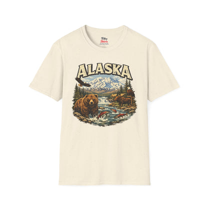 Alaska Wildlife Softstyle T Shirt State Pride Graphic Tee Collections FS03