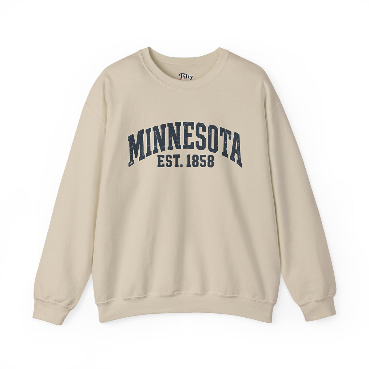 Minnesota Est 1858 Unisex Crewneck Sweatshirt State Name Graphic