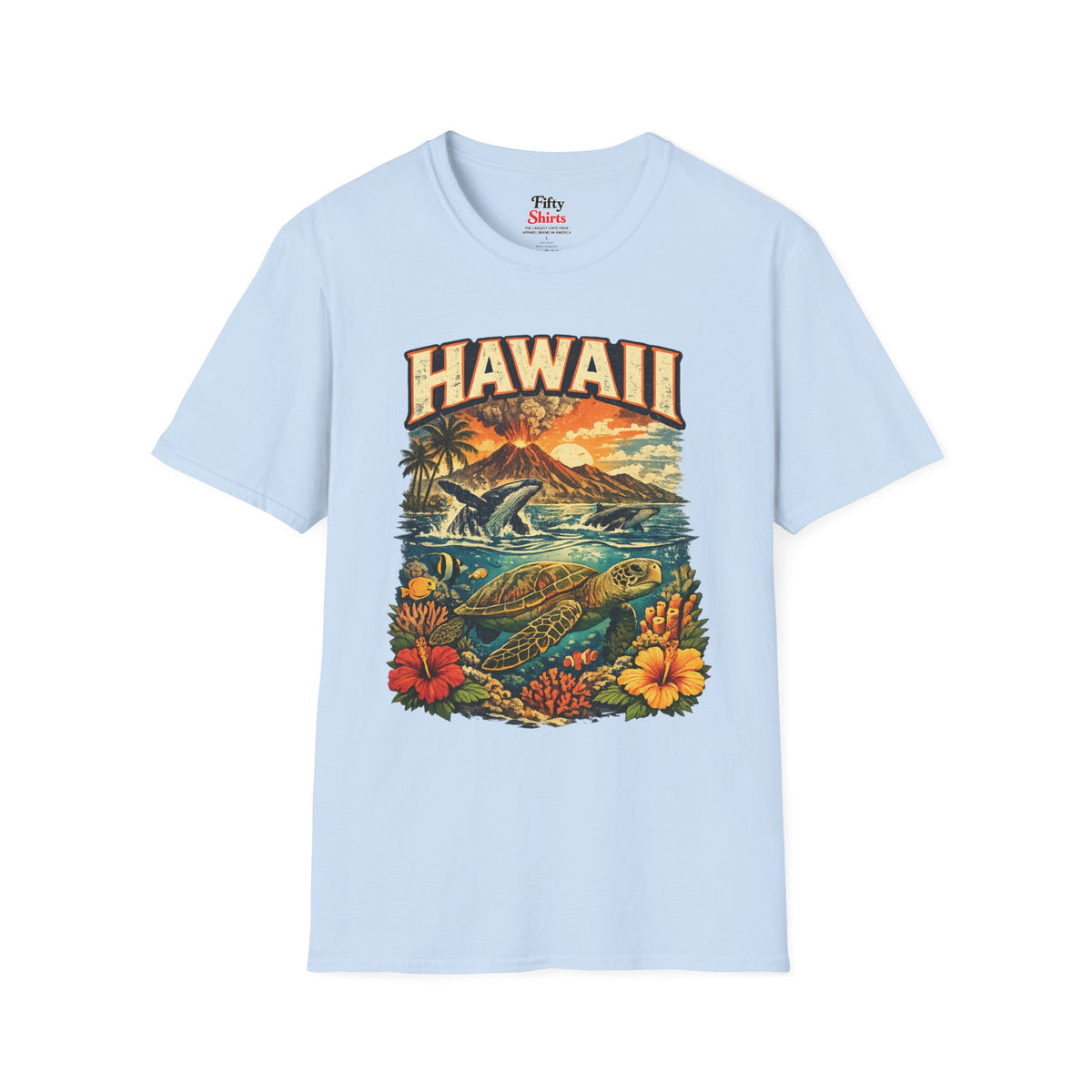 Hawaii Wildlife Unisex Softstyle T Shirt State Pride Graphic Tee Collections FS03