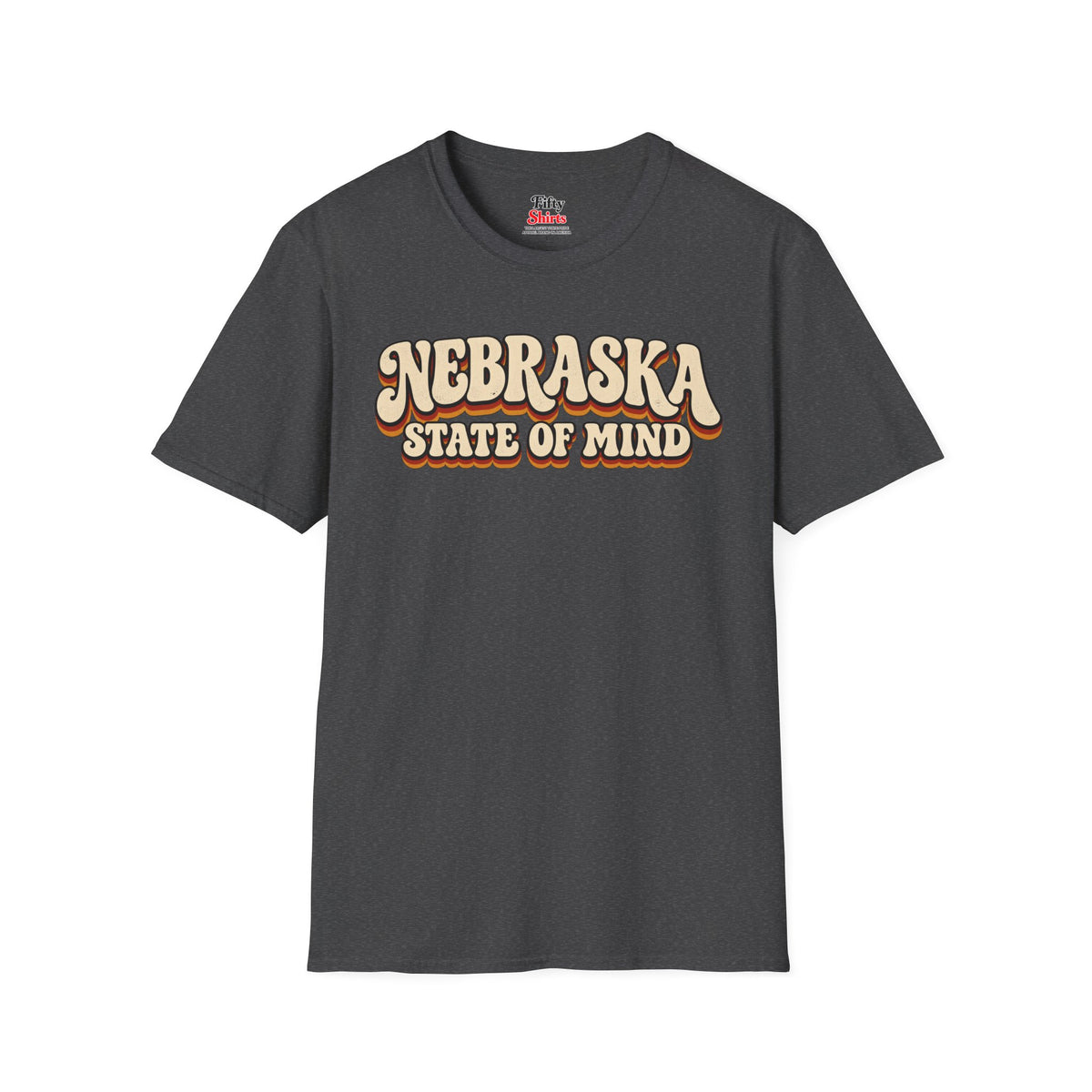 Nebraska State of Mind Unisex Softstyle T Shirt State Name Graphic Tee