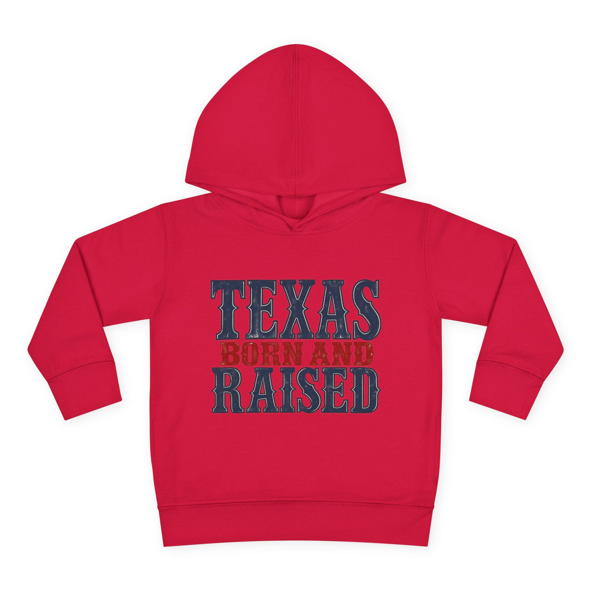 Texas Born and Raised Classic Heritage Unisex Toddler Pullover Fleece Hoodie