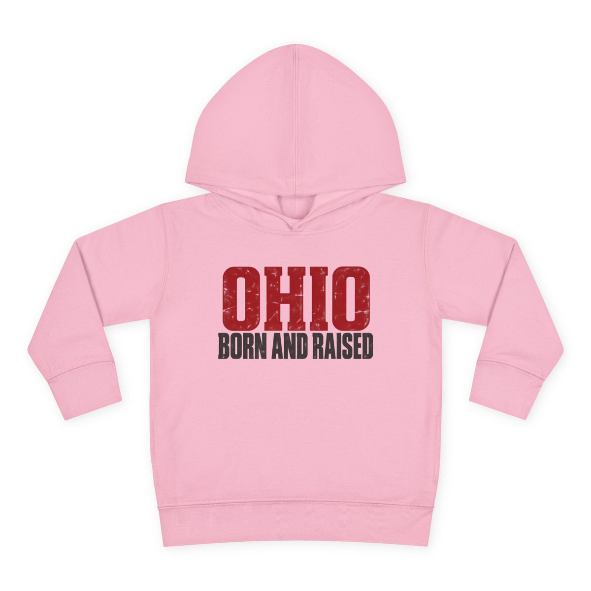Ohio Born and Raised Minimal Heritage Unisex Toddler Pullover Fleece Hoodie