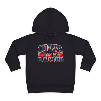 Iowa Born and Raised intage Farmhouse Americana Unisex Toddler Pullover Fleece Hoodie