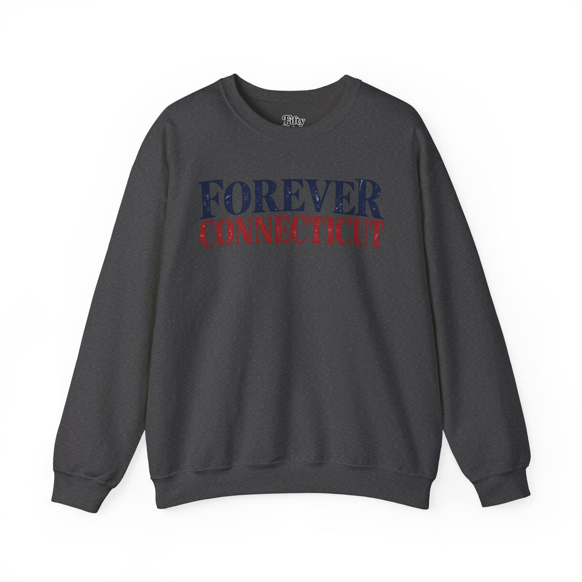 Forever Connecticut Unisex Crewneck Sweatshirt State Name Graphic