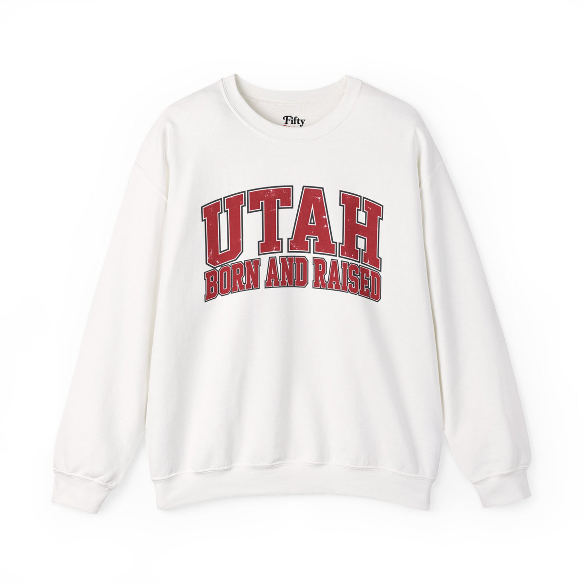 Utah Born and Raised Collegiate Classic Unisex Sweatshirt Graphic