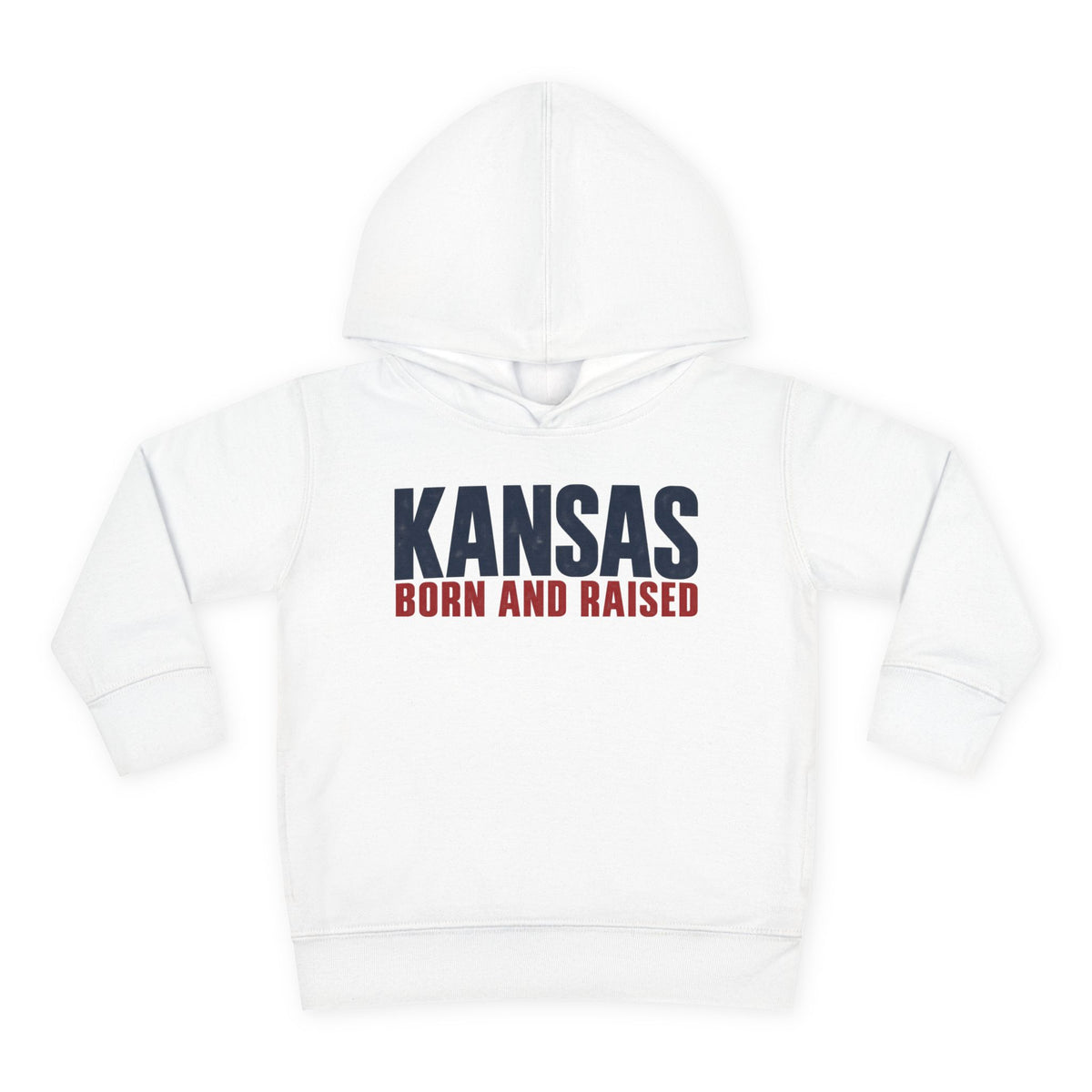 Kansas Born and Raised Modern Heritage Unisex Toddler Pullover Fleece Hoodie