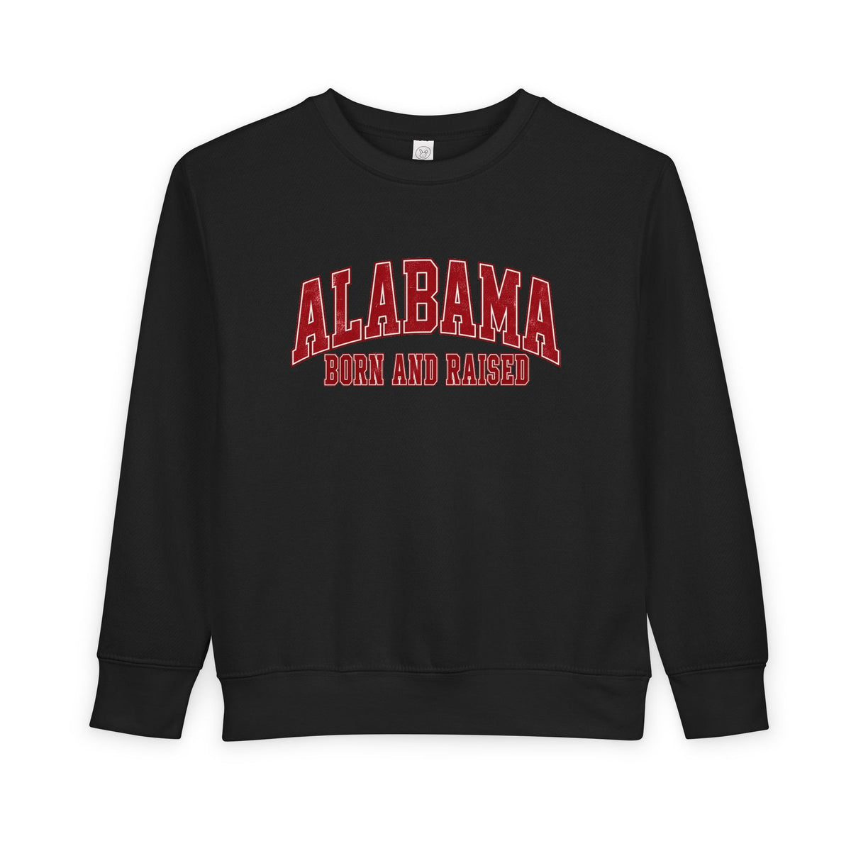 Alabama Born and Raised Collegiate Classic Unisex Toddler Sweatshirt