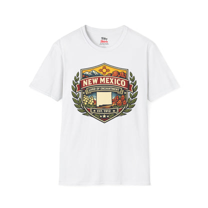 New Mexico Heritage Badge Unisex Softstyle T Shirt State Pride Graphic Tee Collections FS03