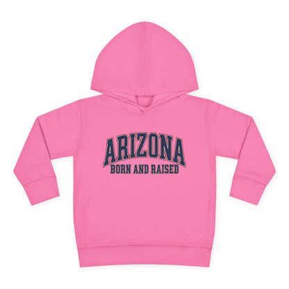 Arizona Born and Raised Classic Collegiate Unisex Toddler Pullover Fleece Hoodie