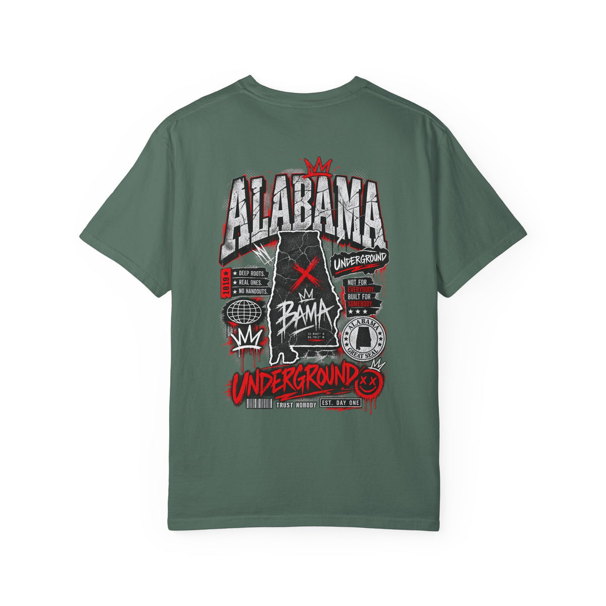 Alabama Underground Unisex Comfort Color 1717 Streetwear Graphic Tee