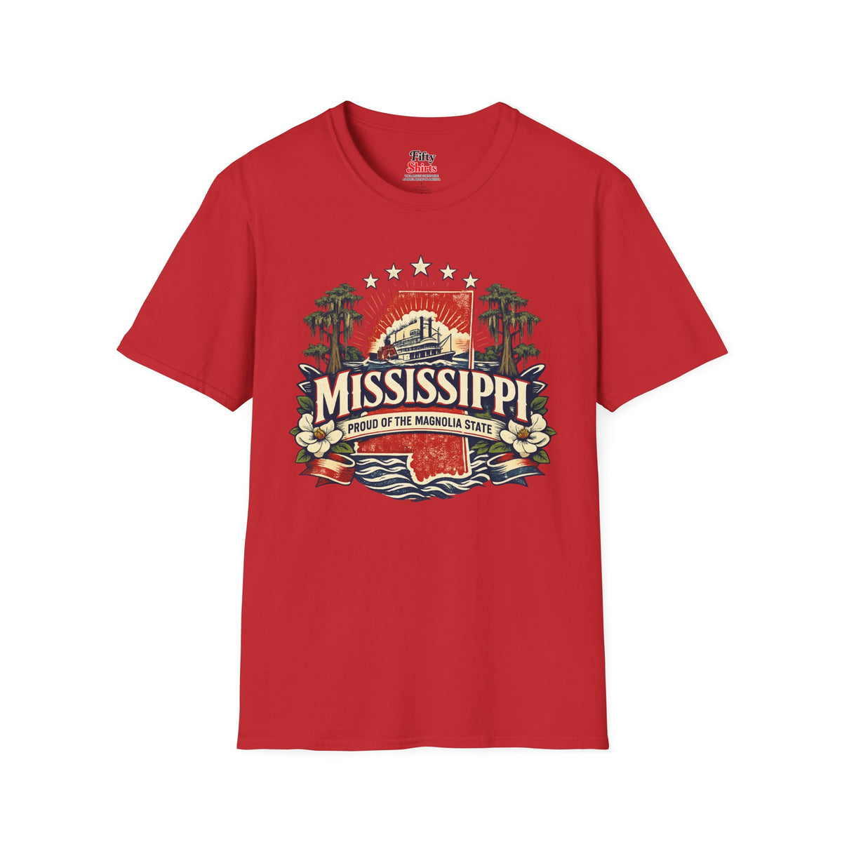 Mississippi State Pride Unisex Softstyle T Shirt State Pride Graphic Tee Collections FS03