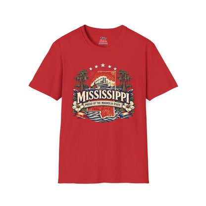 Mississippi State Pride Unisex Softstyle T Shirt State Pride Graphic Tee Collections FS03
