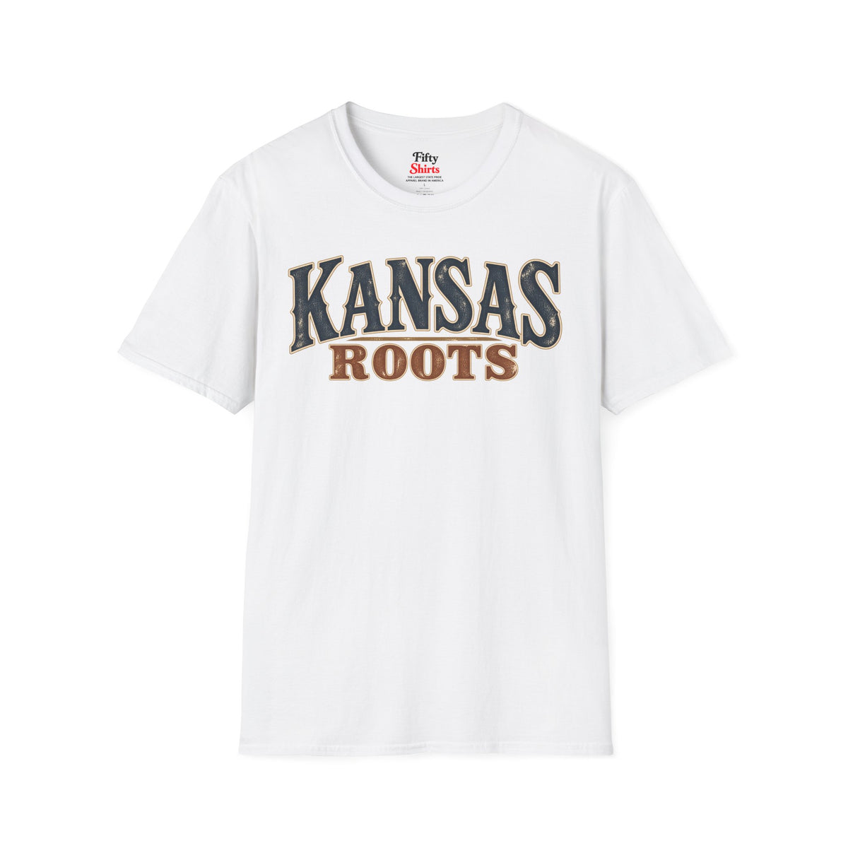 Kansas Roots Unisex Softstyle T Shirt State Name Graphic Tee