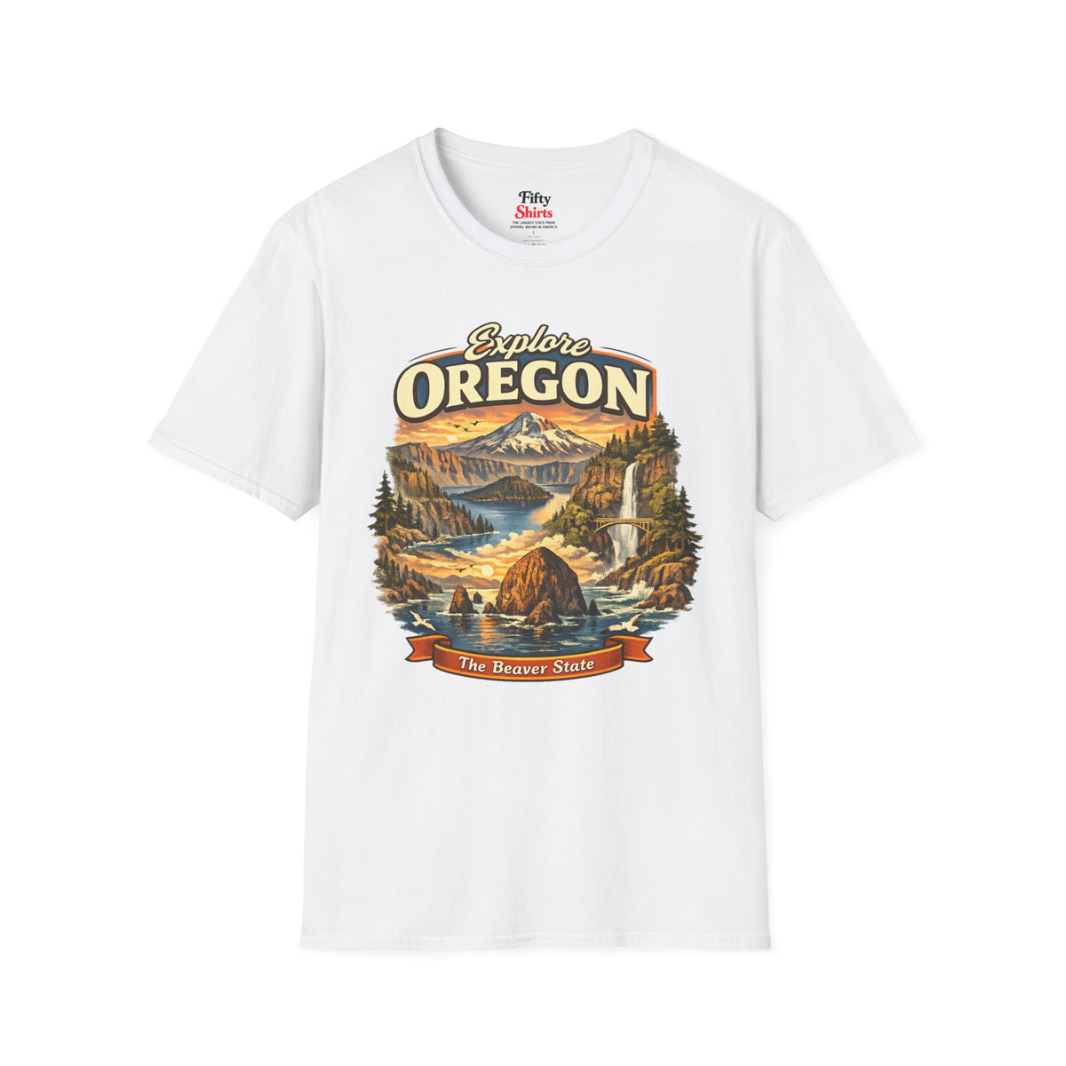 Explore Oregon Unisex Softstyle T Shirt State Pride Graphic Tee Collections FS03