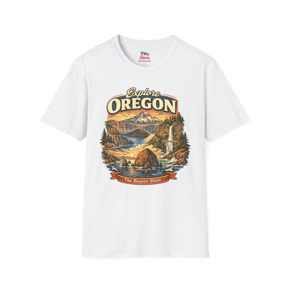 Explore Oregon Unisex Softstyle T Shirt State Pride Graphic Tee Collections FS03