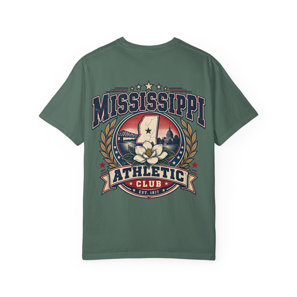 Mississippi Athletic Club Unisex Comfort Color 1717 Streetwear Graphic Tee
