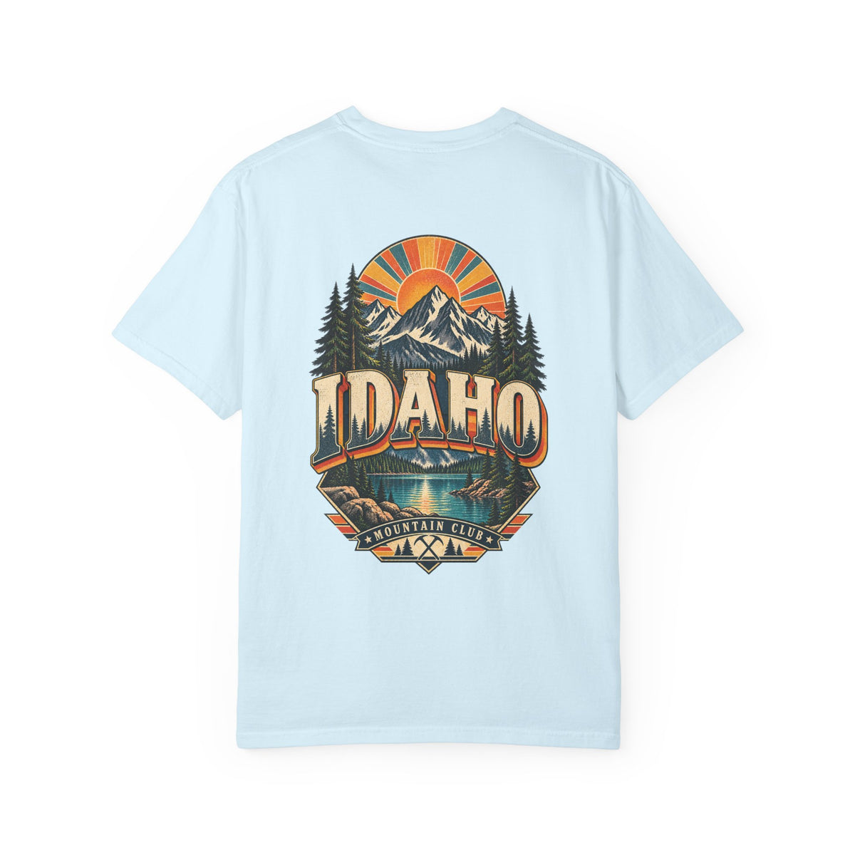 Idaho 1970s Mountain Club Unisex Comfort Color 1717 Streetwear Graphic Tee