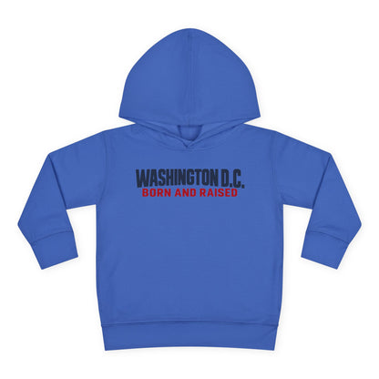 Washington DC Born and Raised Minimal Modern Unisex Toddler Pullover Fleece Hoodie