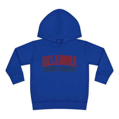 Oklahoma Born and Raised Classic Western Souvenir Unisex Toddler Pullover Fleece Hoodie