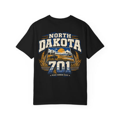 North Dakota 701 Unisex Comfort Color 1717 Streetwear Graphic Tee