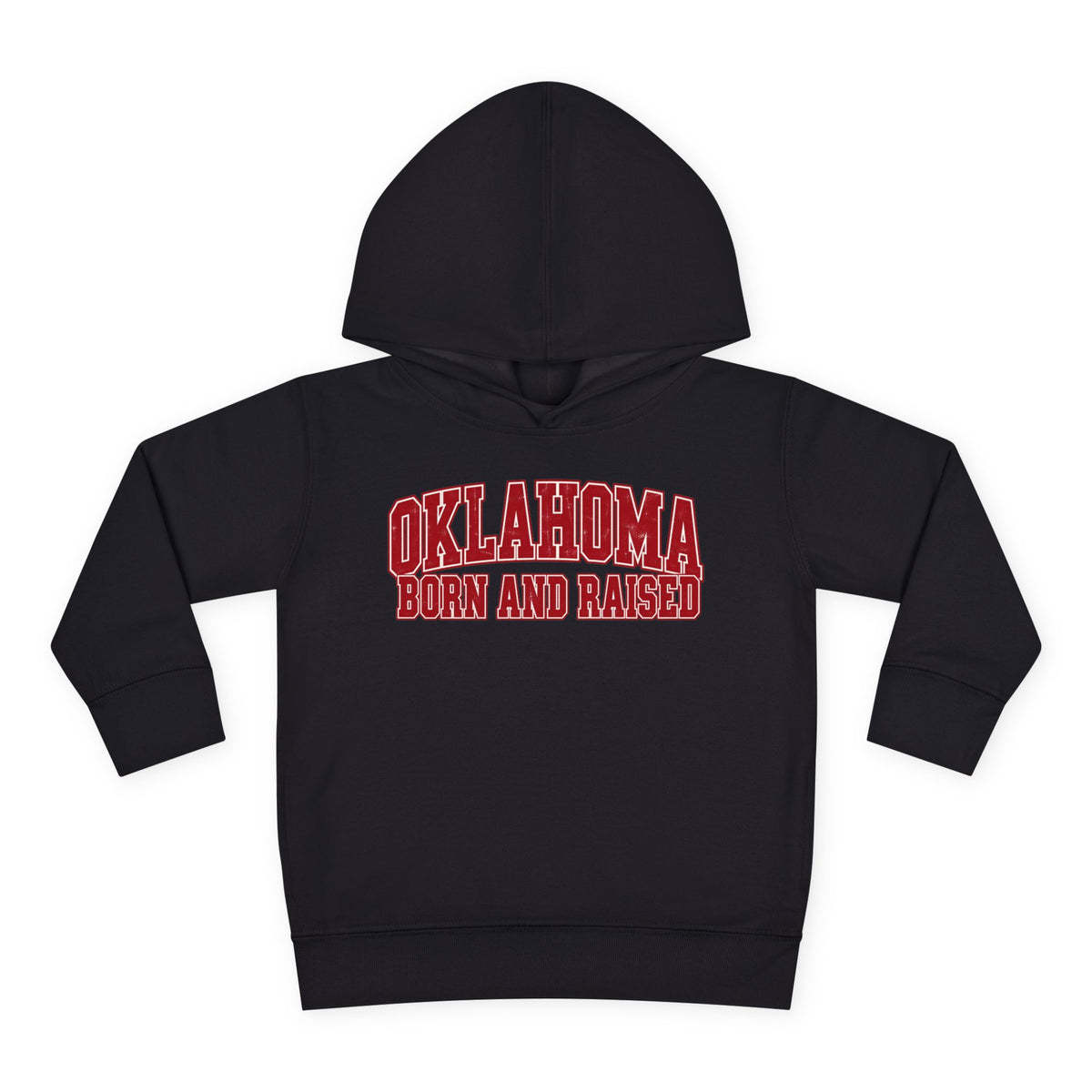Oklahoma Born and Raised Vintage Collegiate Unisex Toddler Pullover Fleece Hoodie