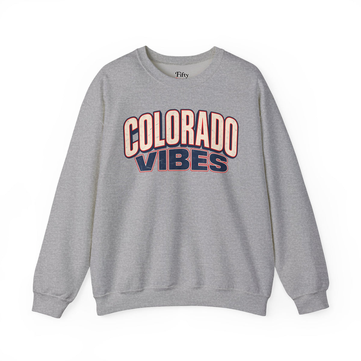 Colorado Vibes Unisex Crewneck Sweatshirt State Name Graphic